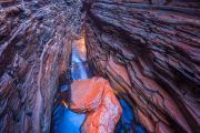 Narrow slotcanyon in Karijini National Park