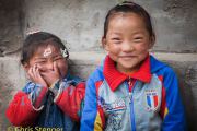 Tibetaanse kinderen, China - Tibetan sisters, China