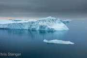 Huge iceberg in the icefjord of Illulisat