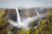 The waterfall Haifoss in the Central Highlands