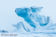 Close up of icebergs in the glacial lake Jökulsarlon