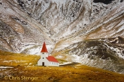 The famous church of Vik in winter The famous church of Vik in winter