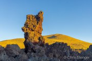 Lava column at sunrise, Craters of the Moon National Monument, Idaho