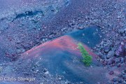 Solidified lava debris in an ancient crater, Craters of the Moon National Monument, Idaho