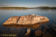 Midnightsun over the Inari lake in North Finland Midnightsun over the Inari lake in North Finland
