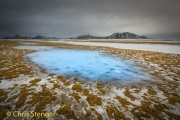 Winterlandscape with frozen swamp on Vesteralen