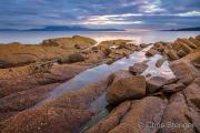 Rocky coast at Portencross, west Scotland