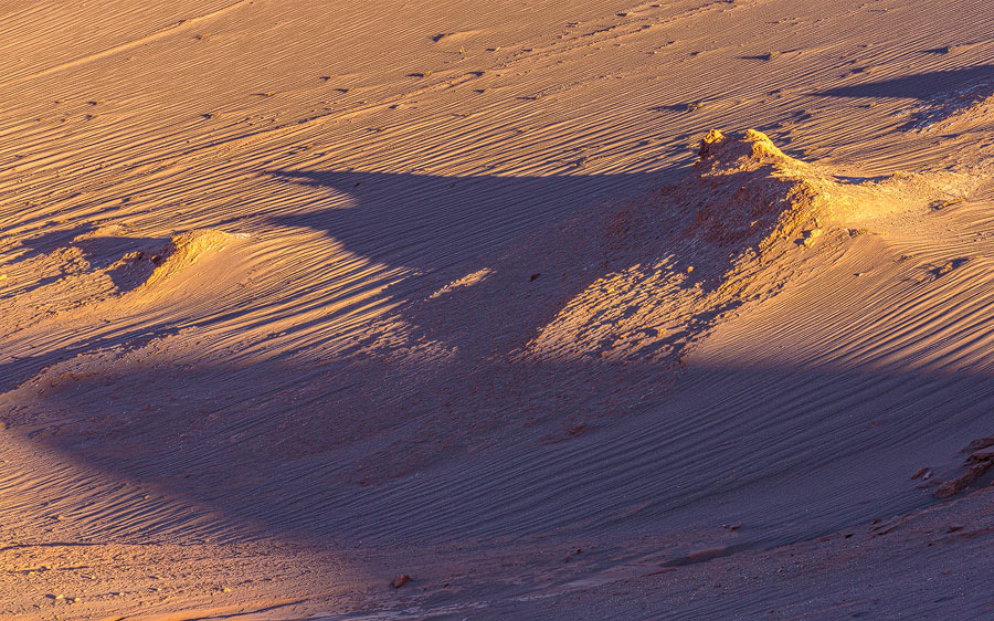 Deze foto werd gemaakt in de Atacama woestijn in het noorden van Chili bij zonsopkomst