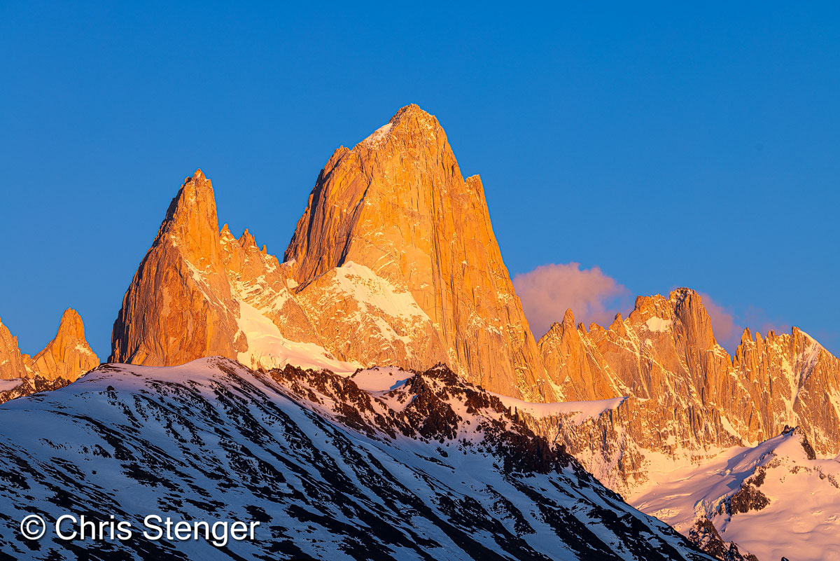 De berg Chaltén; het ultieme symbool van Argentijns Patagonië. 